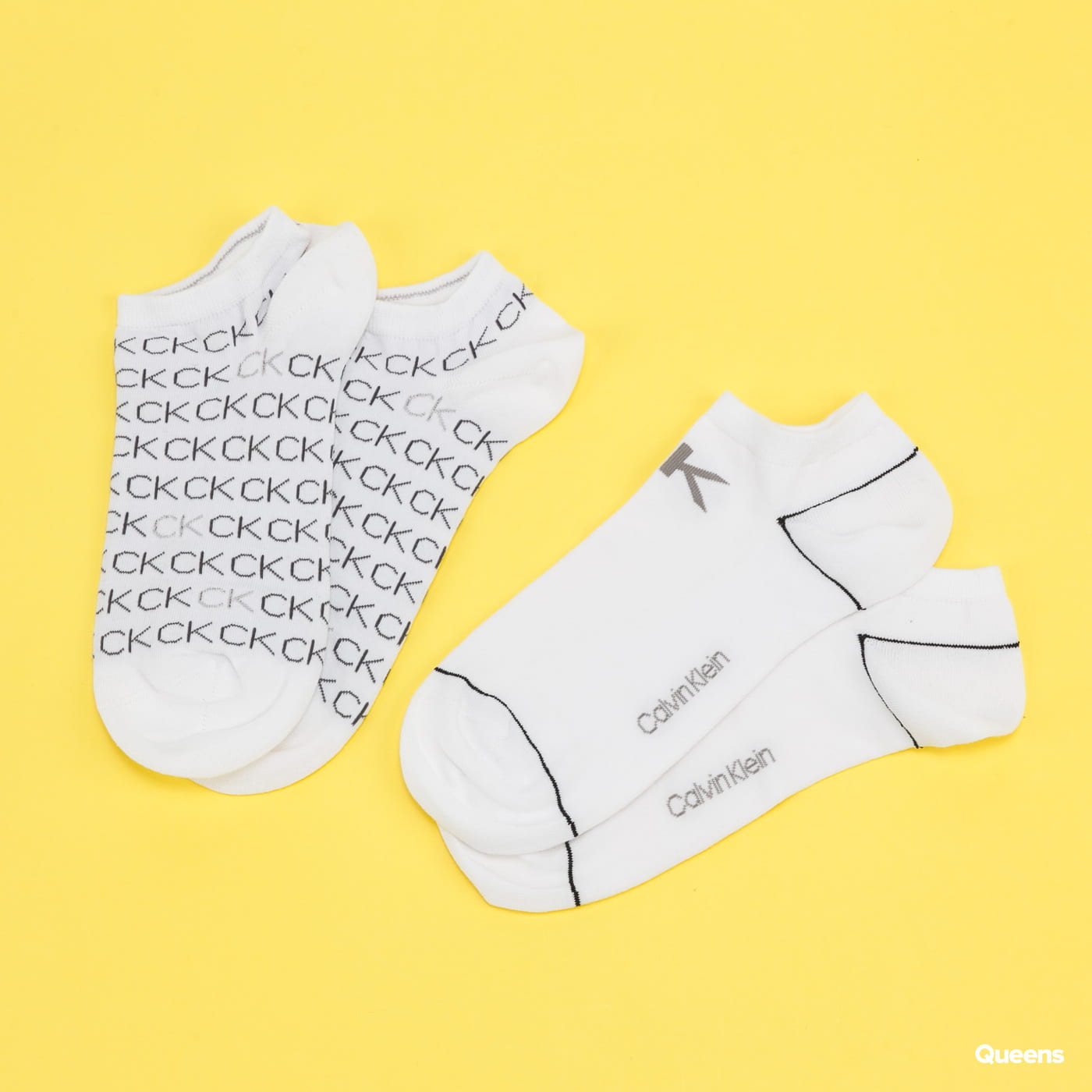 Чорапи CALVIN KLEIN Liner Repeat Logo 2Pack Бяло | 701218779 002, 1