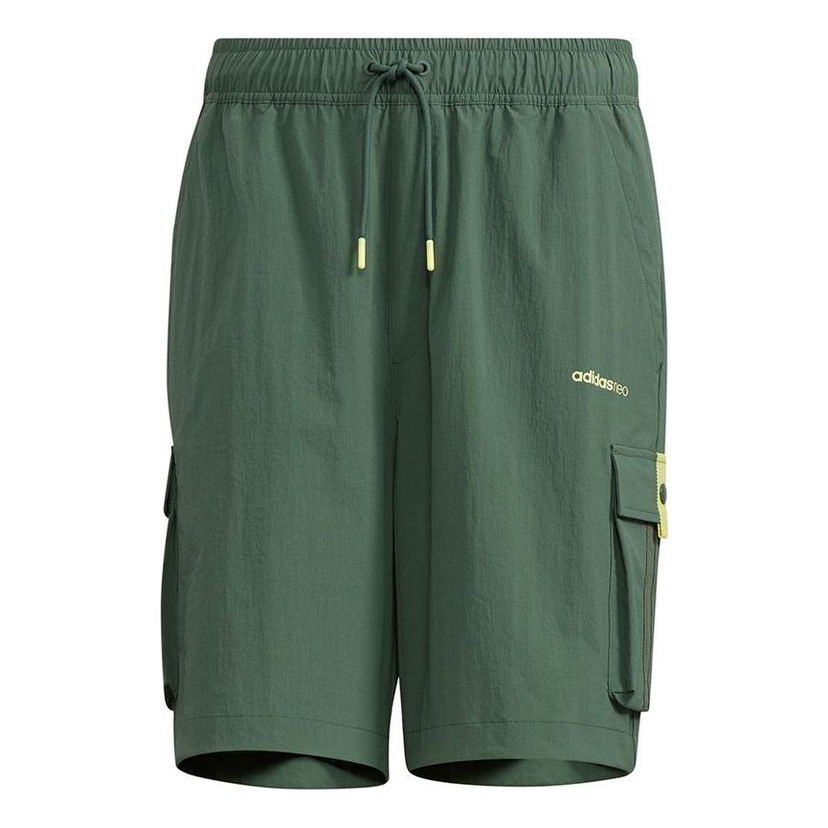 Къси панталони adidas Originals Woven Utility Pocket Shorts Зелено | H45166