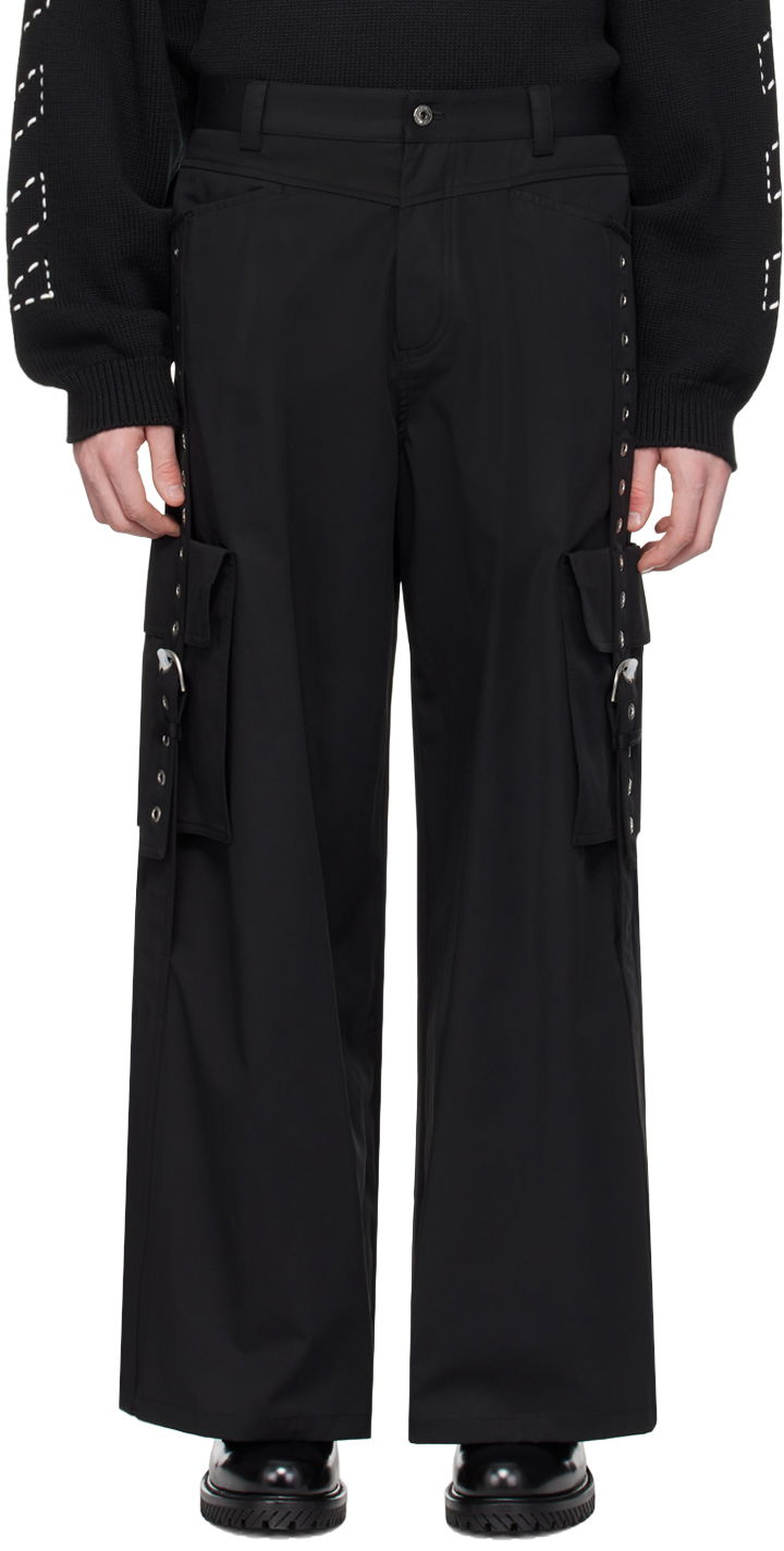 Карго панталони Off-White Black Buckles Cargo Pants Черно | OMCF040S24FAB0011000