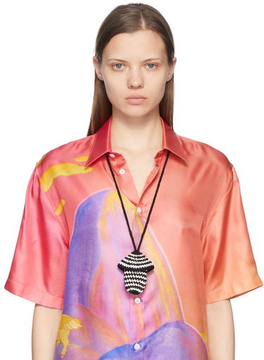 Колие Stella McCartney Stella McCartney Crochet Mushroom Necklace Черно | 7V0029WP0037, 2