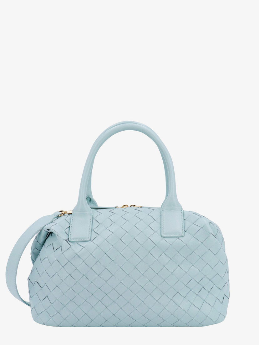 Дамска чанта Bottega Veneta Woven Detail Handbag Синьо | 753173VCPP13943