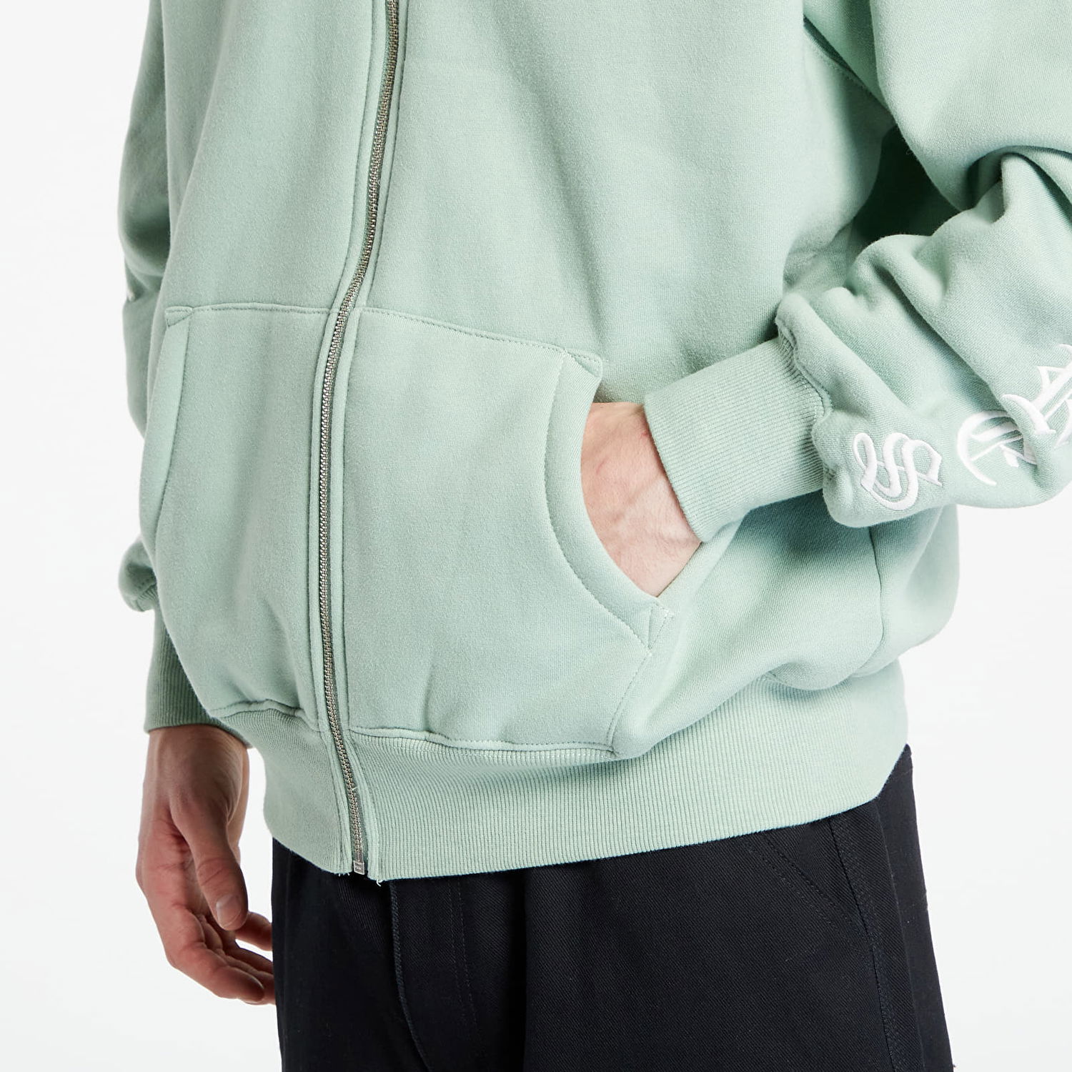 Суитчър Pleasures Oe Zip Up Hoodie Зелено | P23W038 MATCHA, 1