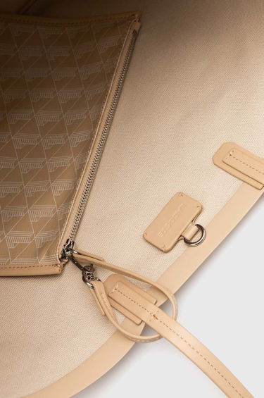 Голяма пазарска чанта Lacoste Beige Shopper Bag With Pouch Бежово | NF4345ZE, 4