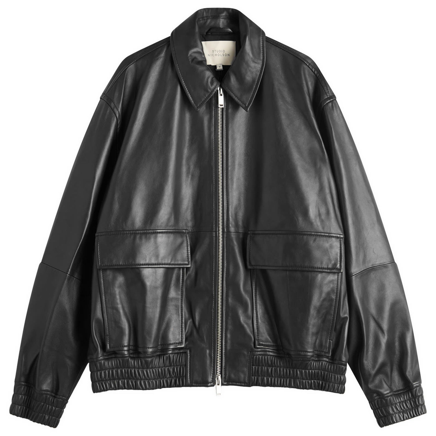 Яке бомбър Studio Nicholson Studio Nicholson Bomber Jacket, Size Large Черно | PISTONSNM-1115-BLK, 1