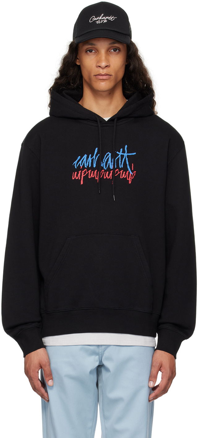 Суитчър Carhartt WIP Stereo Script Black Hoodie Черно | I033624, 0