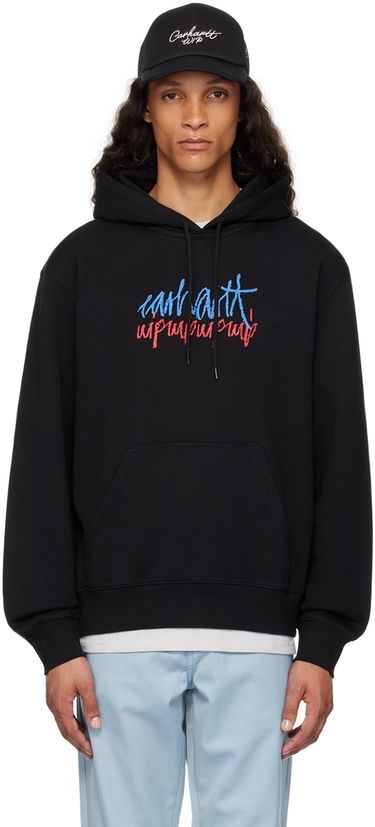 Суитчър Carhartt WIP Stereo Script Black Hoodie Черно | I033624, 0