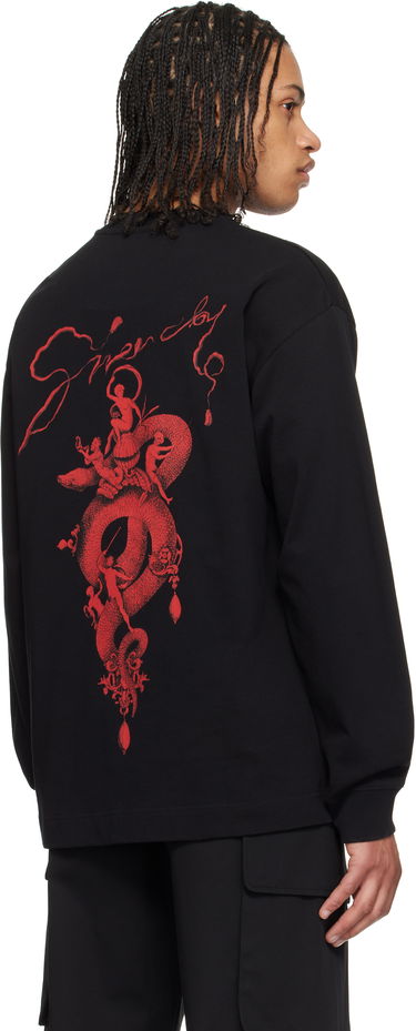 Тениска Givenchy Givenchy Regular Long Sleeve T-Shirt Черно | BM71MH3YPX001, 2