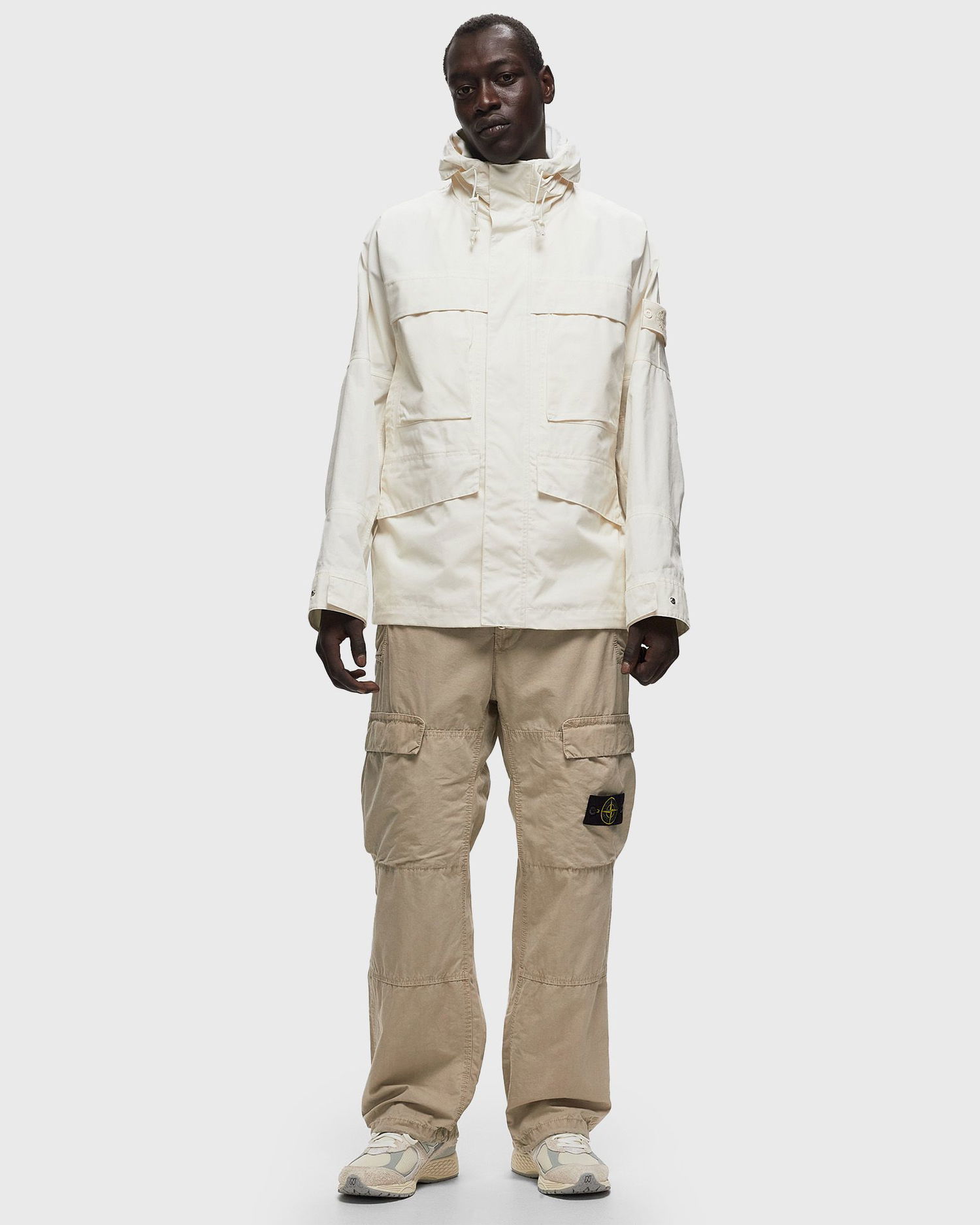 Ветровка Stone Island WEATHERPROOF COTTON CANVAS GHOST PIECE Бяло | 8015433F1.V0099, 1