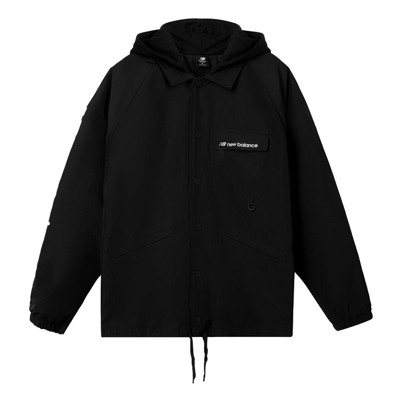 Ветровка New Balance Hooded Windbreaker Черно | AMJ03305-BK