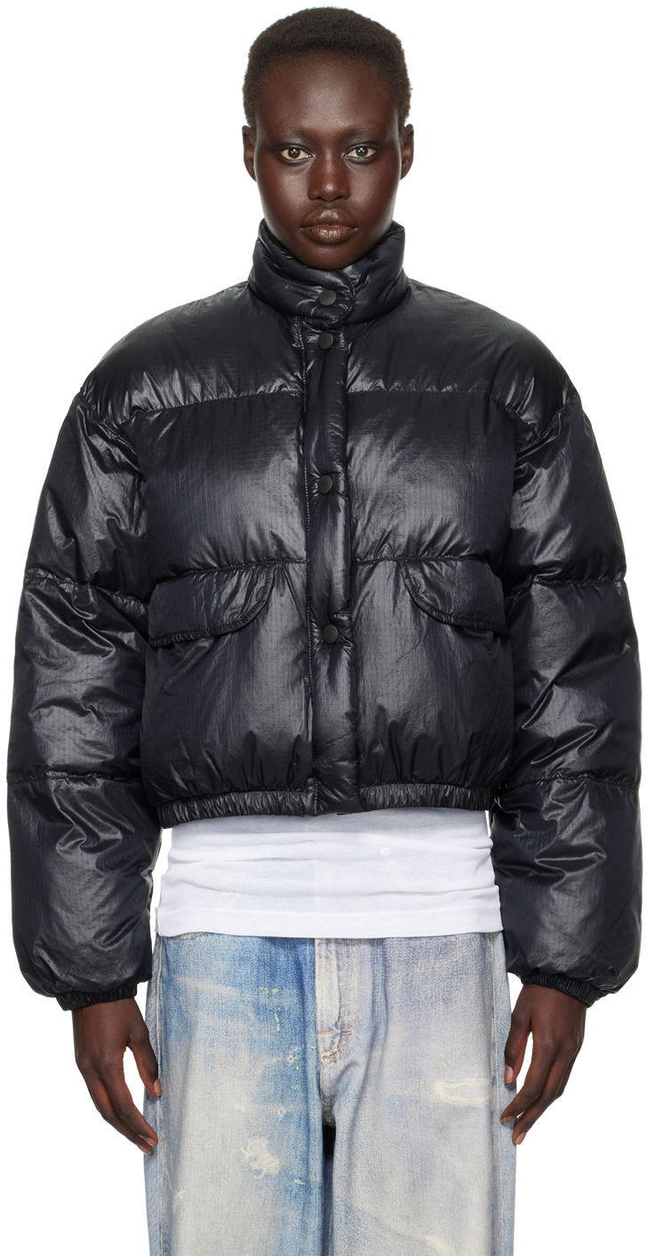 Пухо яке OUR LEGACY OUR LEGACY Cropped Inhale Puffa Down Jacket Черно | W4241CB