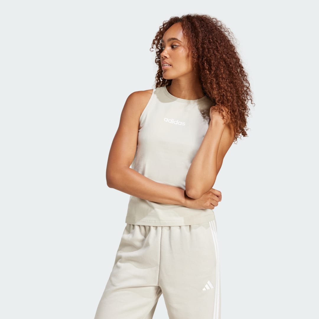 Потник adidas Performance Essentials Slim-Fit Cotton Tank Top Бежово | JC5790, 0