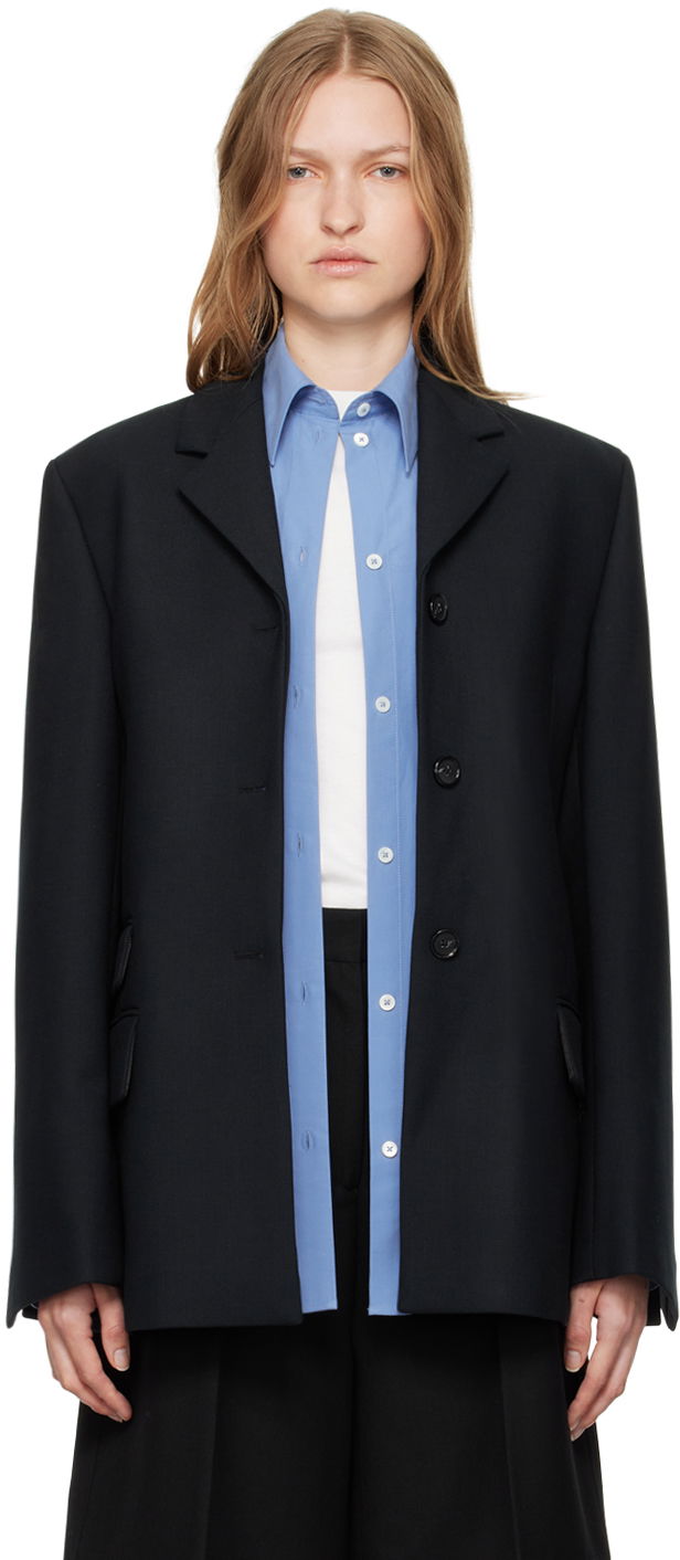 Яке TOTEME TOTEME Straight Single-Breasted Blazer Черно | 244-WRZ0045-FB0061, 0