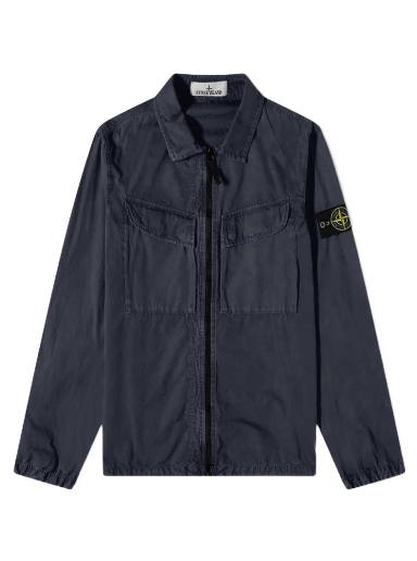 Яке Stone Island Brushed Cotton Canvas Zip Overshirt Черно | 7715101WN-V0120