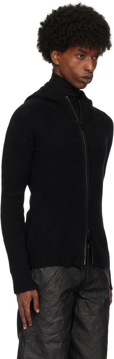 Суитчър HELIOT EMIL Cashmere Zip-Up Hoodie Черно | AW24_W_07_066_BLK01, 1