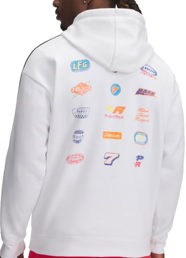 Суитчър Under Armour Project Rock Icon Fleece Hoodie Бяло | 1389916-100, 2