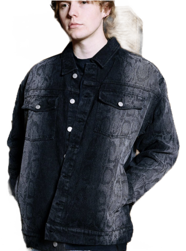 Яке Pleasures Encore Trucker Jacket Черно | P22W023-BLACK