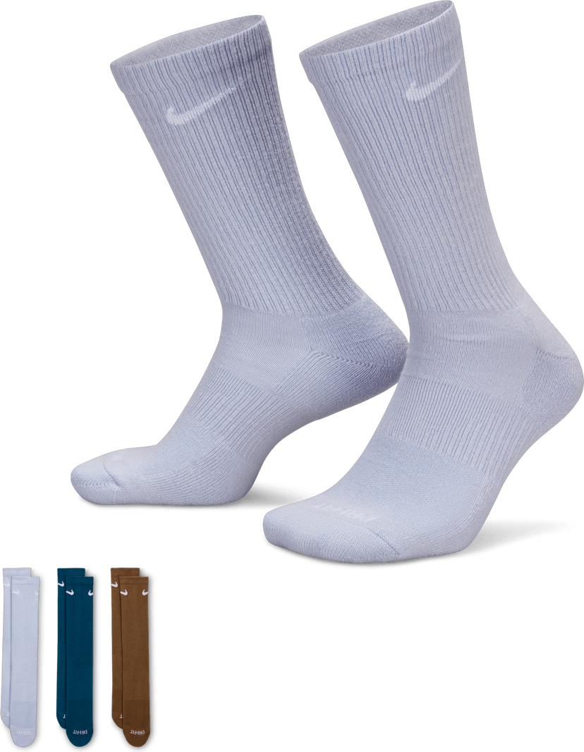 Чорапи Nike Everyday Plush Cush Crew Socks (3 pairs) Синьо | sx6888-970