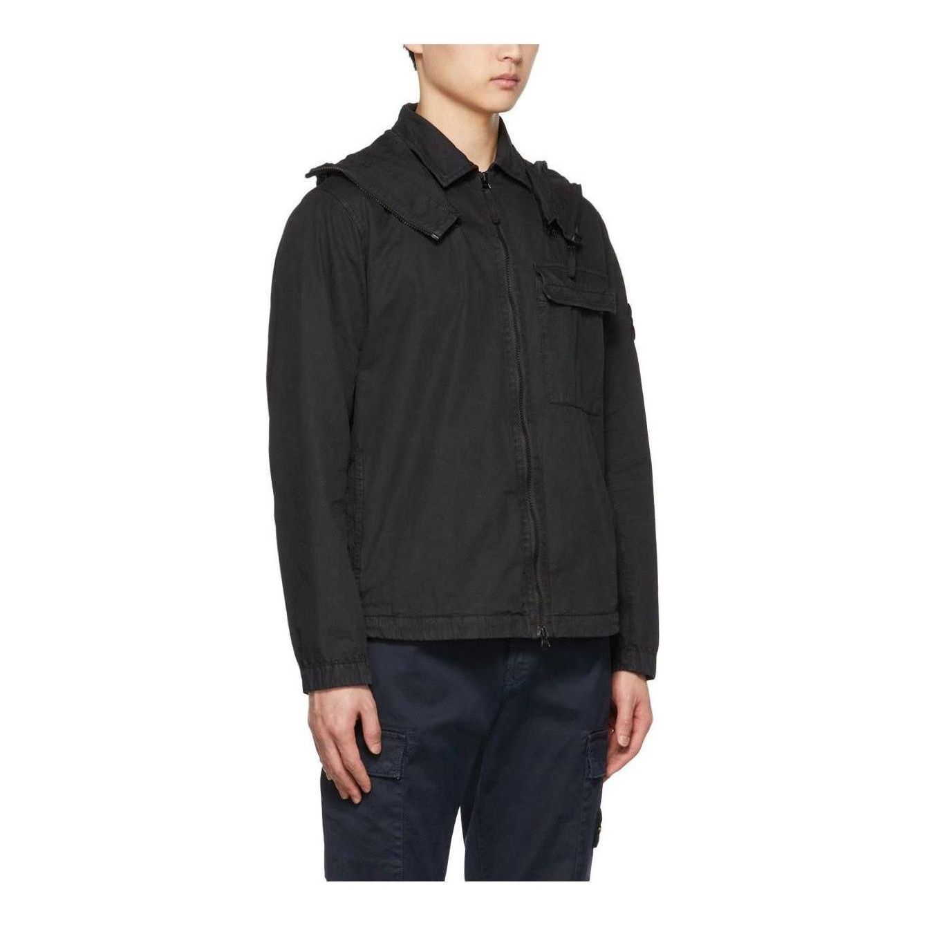 Ветровка Stone Island Hooded Overshirt Черно | 7715114WN-V0129, 0