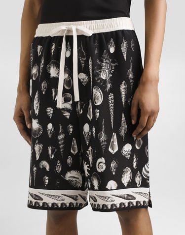 Къси панталони Dolce & Gabbana Dolce & Gabbana Shell-Print Crêpe Shorts Черно | GV37ATHI1ZFHN5PI, 1