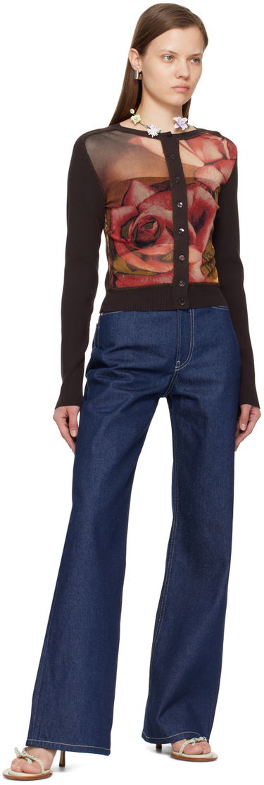 Пуловер Jean Paul Gaultier Gaultier Roses Print Cardigan Кафяво | 24/25-F-CA004-M063-60403050, 3