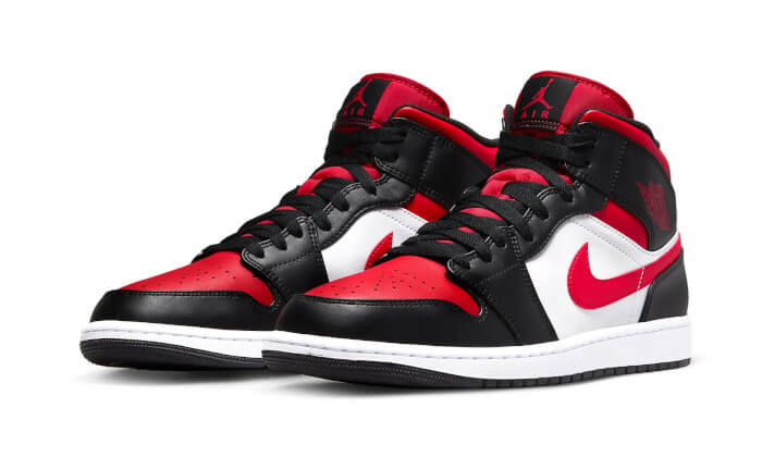 Кецове и обувки Jordan Air Jordan 1 Mid "Bred Toe" Черно | 554724-079, 1