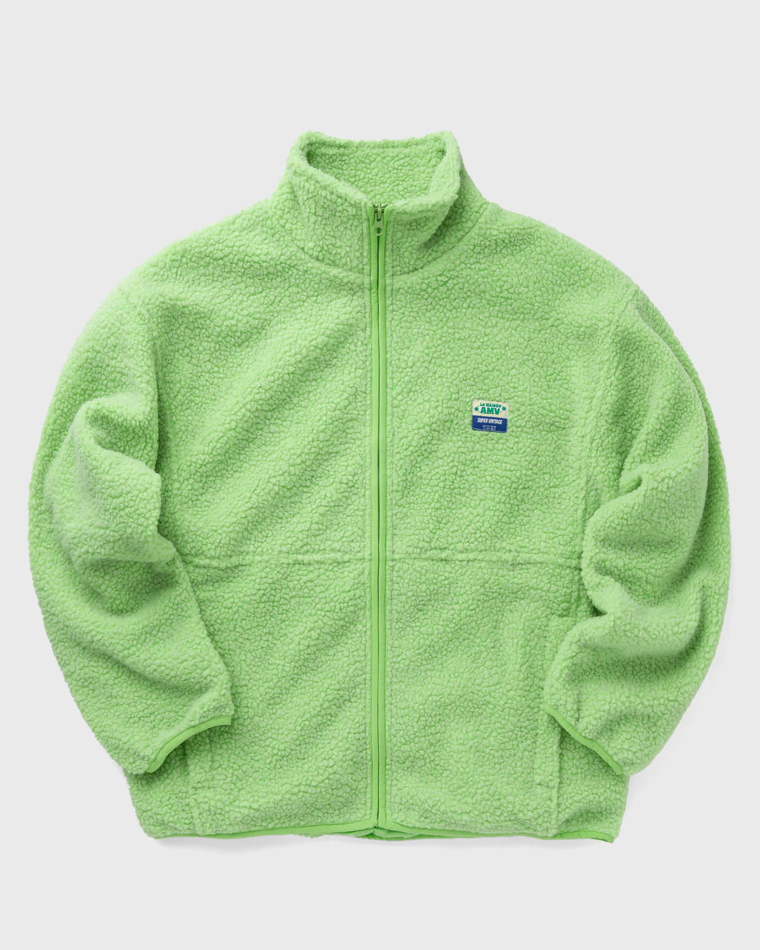 Суитчър American Vintage American Vintage HOKTOWN Fleece Jacket Зелено | HOK16CE25-GRANNY-CHINE, 0