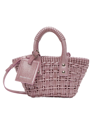 Голяма пазарска чанта Balenciaga XXS Bistro Basket Bag Розово | 678028 210GX