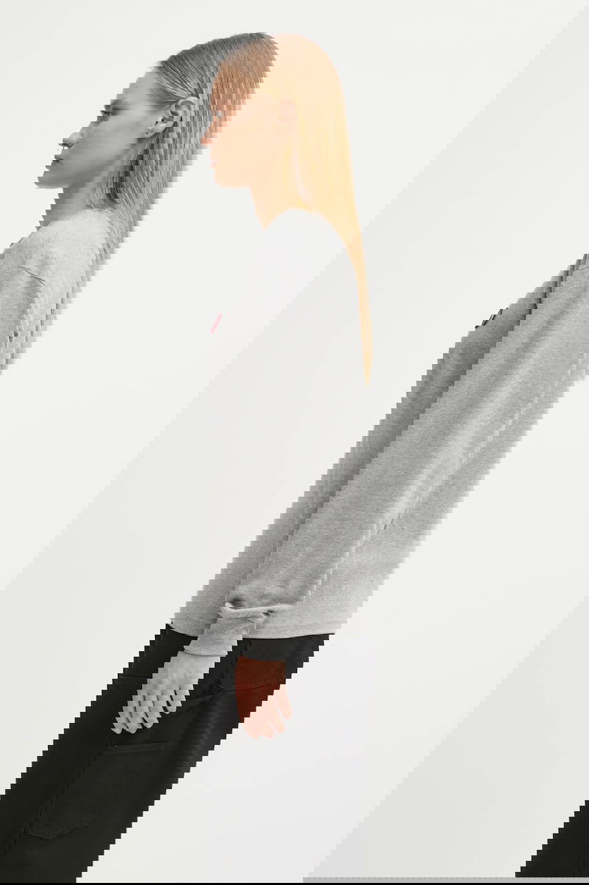 Тениска Carhartt WIP Long Sleeve Heart Patch T-Shirt Сиво | I035469.39NXX, 1