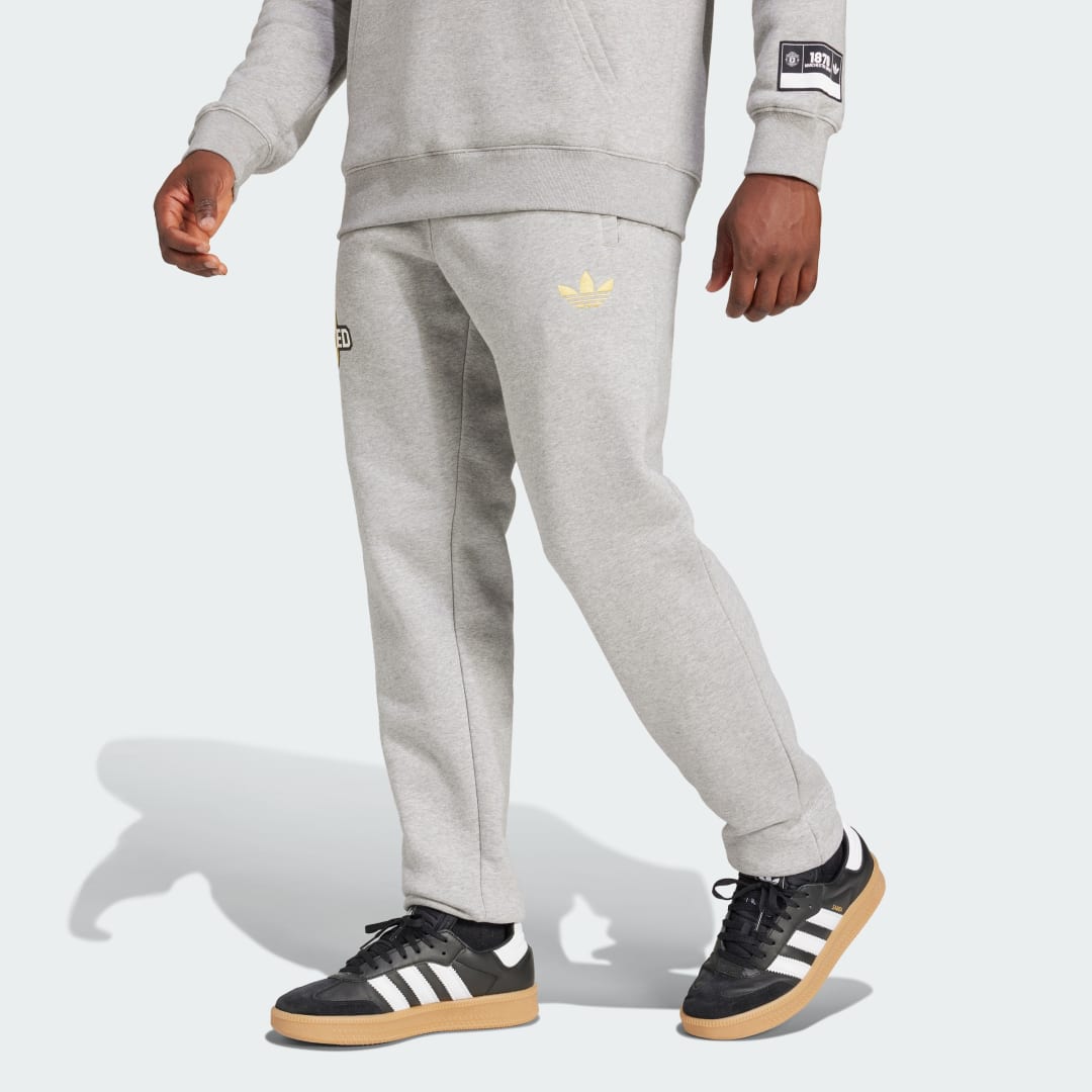 Спортни панталони adidas Performance Manchester United VRCT Fleece Pants Сиво | JF0367, 0