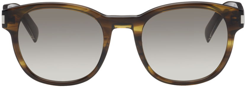 Слънчеви очила Saint Laurent Tortoiseshell Round Sunglasses Кафяво | SL 620-005