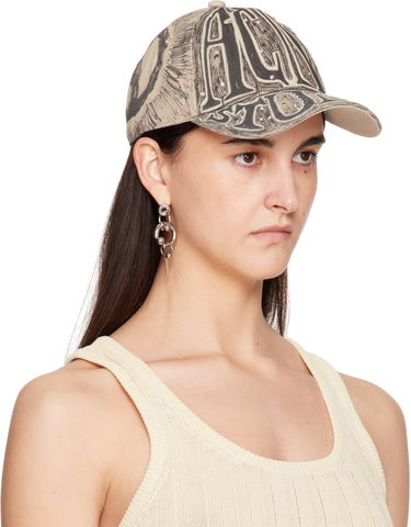 Шапка с козирка Acne Studios Acne Studios Organic Cotton Baseball Cap Бежово | C40404-, 1