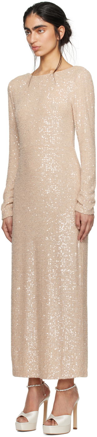 Pокля Anna Sui Sequined Midi Dress Бежово | 424S71, 3