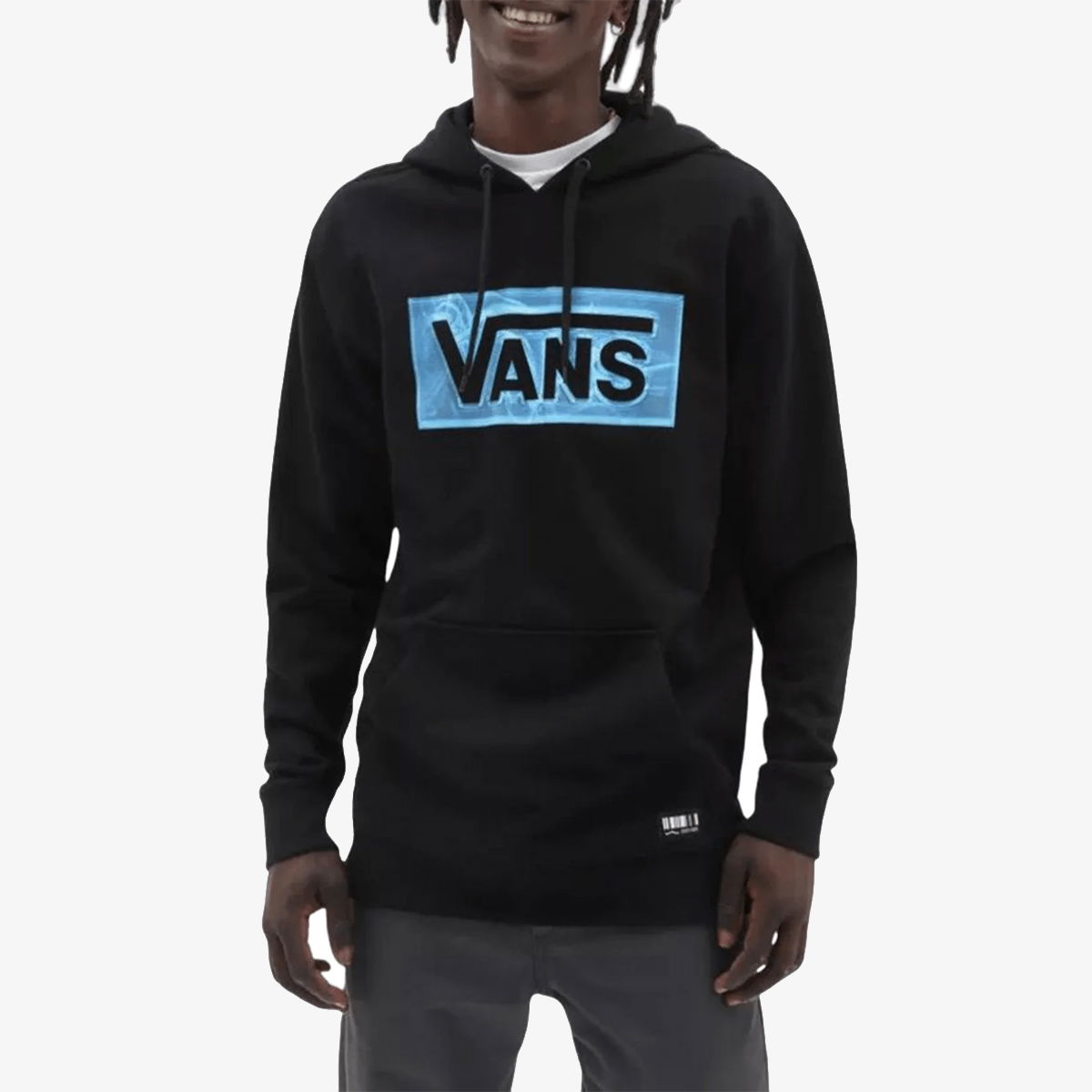 Суитчър Vans Black Hoodie With Blue Logo Черно | VN000080BLK, 0