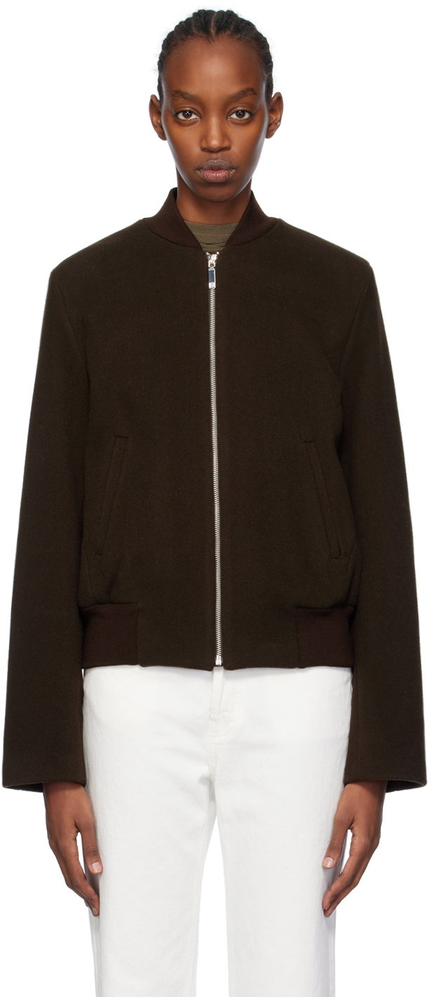 Яке бомбър TOTEME Sartorial Bomber Jacket Кафяво | 241-WRO1042-FB0039, 0