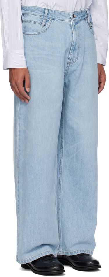 Дънки WOOYOUNGMI Wide Jeans Синьо | W243PT23, 1