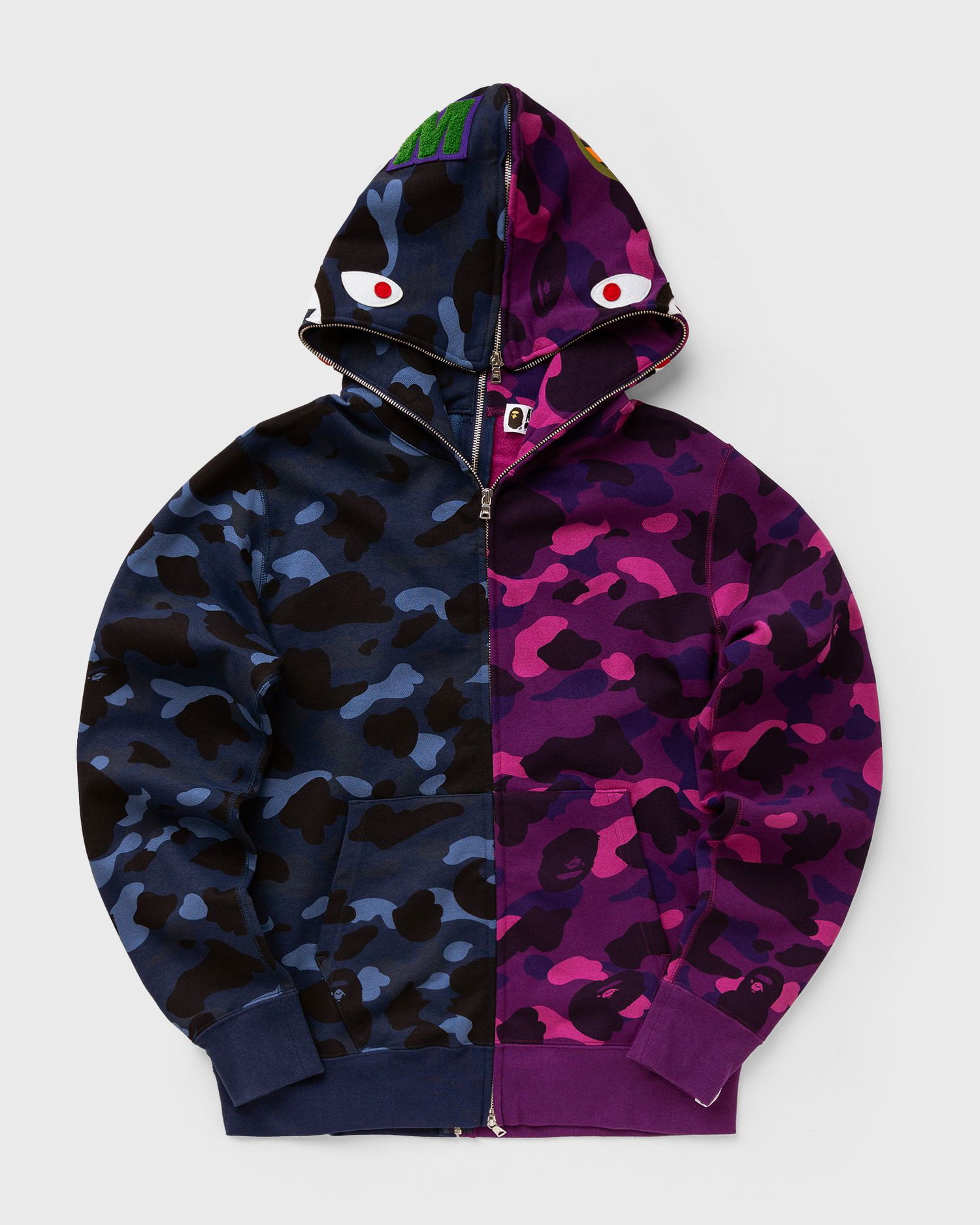 Суитчър BAPE COLOR CAMO SEPARATE Shark FZ Hoodie Синьо | 001ZPK801001MNYE, 0