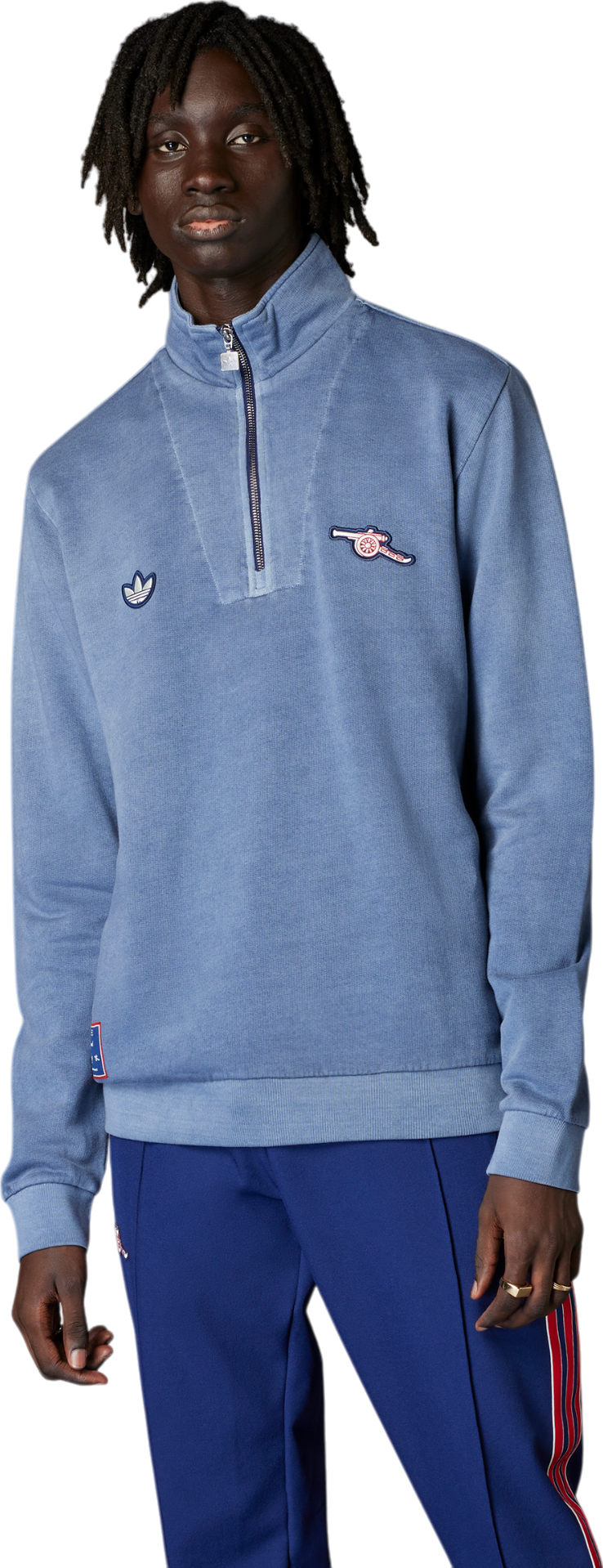 Суитчър adidas Performance Arsenal Terrace Icons Half-Zip Sweatshirt Синьо | JF0564, 1