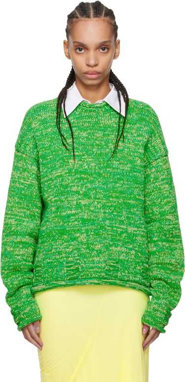 Пуловер JW Anderson JW Anderson Space Dye Crewneck Sweater Зелено | KW1407-YN0409, 0