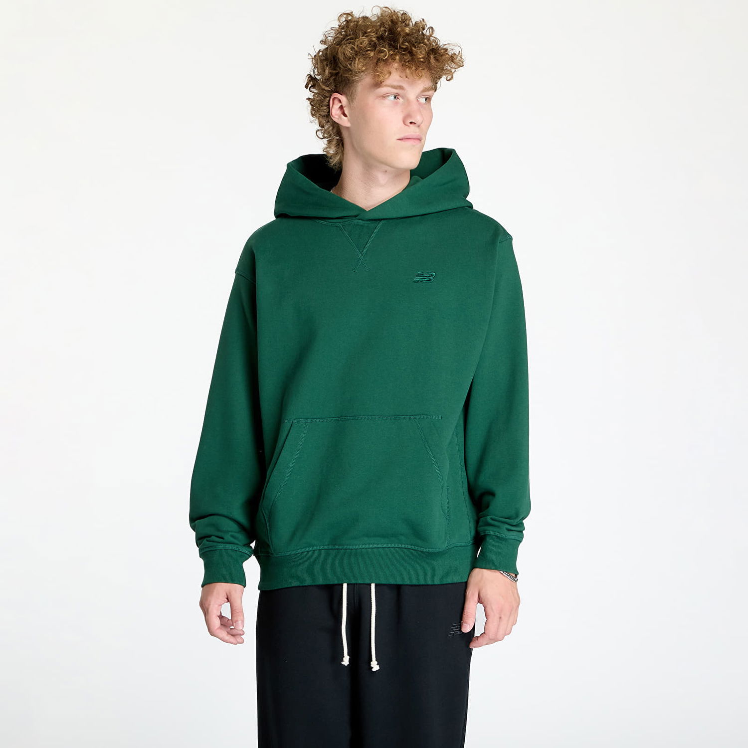Суитчър New Balance Athletics French Terry Hoodie Nightwatch Зелено | MT41534NWG, 0