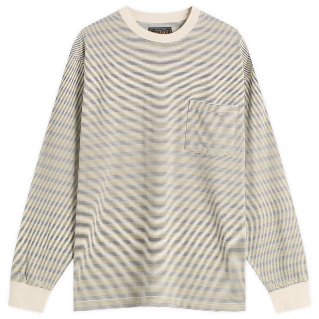Beams Plus Long Sleeve Striped Pocket Tee