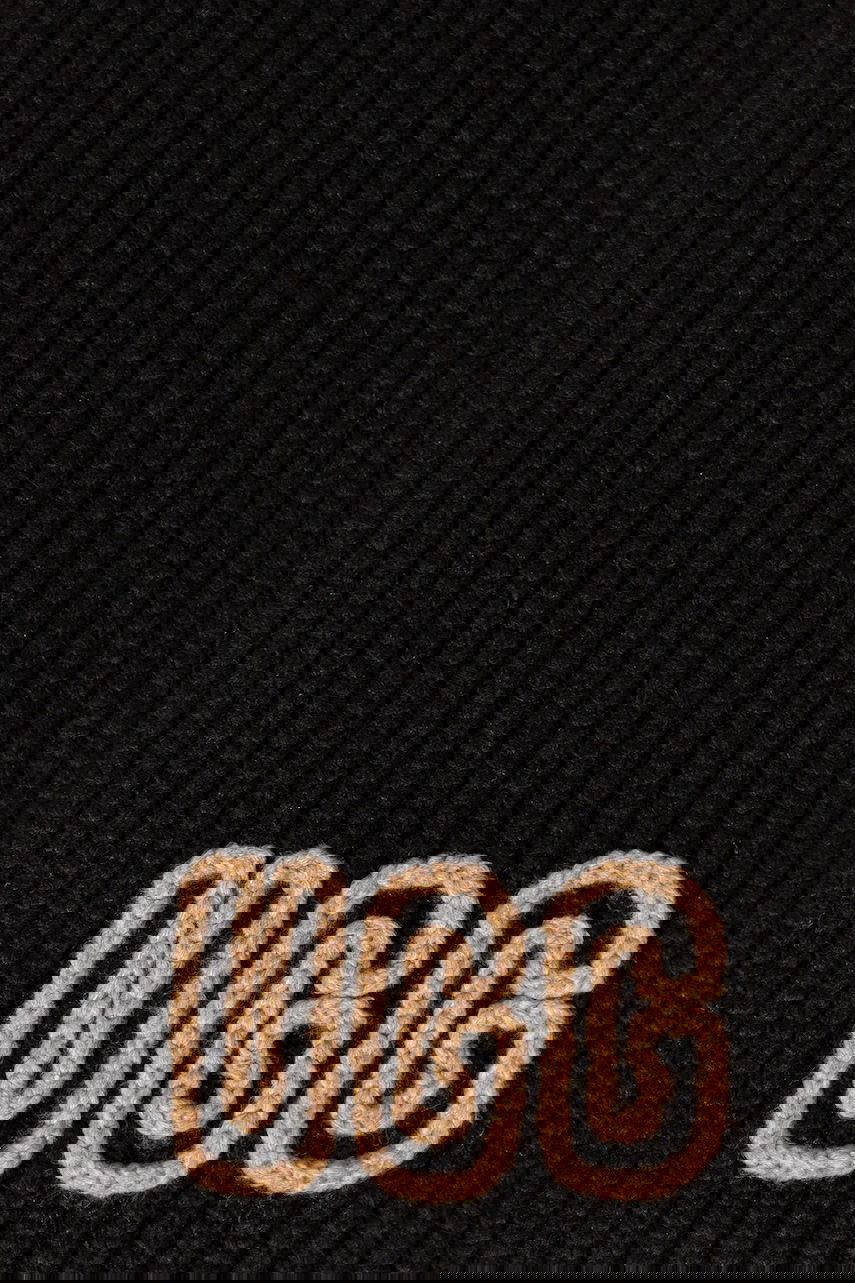 Шал UGG CHUNKY Wool Blend Scarf with Embroidered Logo Черно | 102787, 1