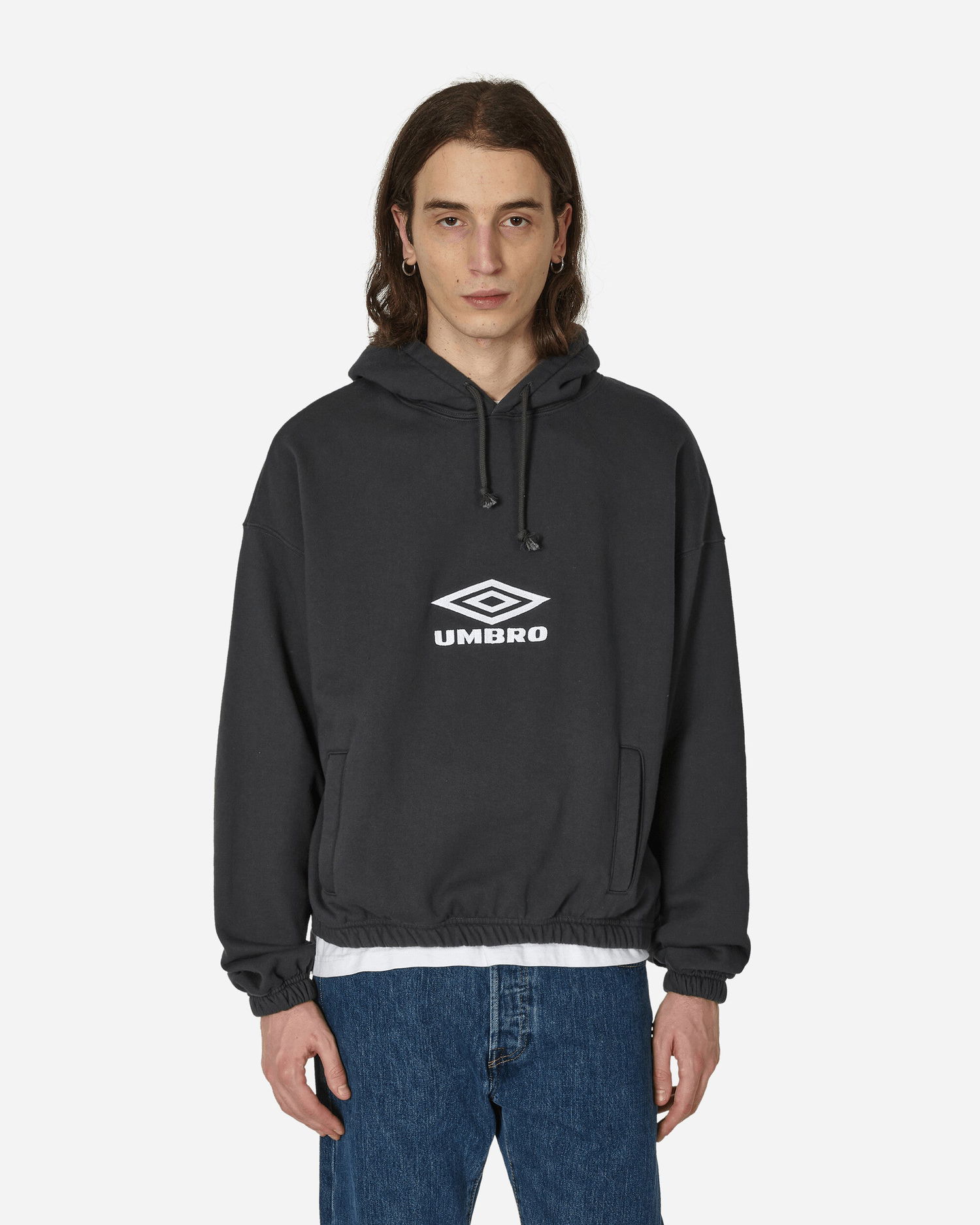 Суитчър Slam Jam Umbro Masked Hooded Sweatshirt "Dark Grey" Черно | UBMW020JY10NEW GRY0003, 1