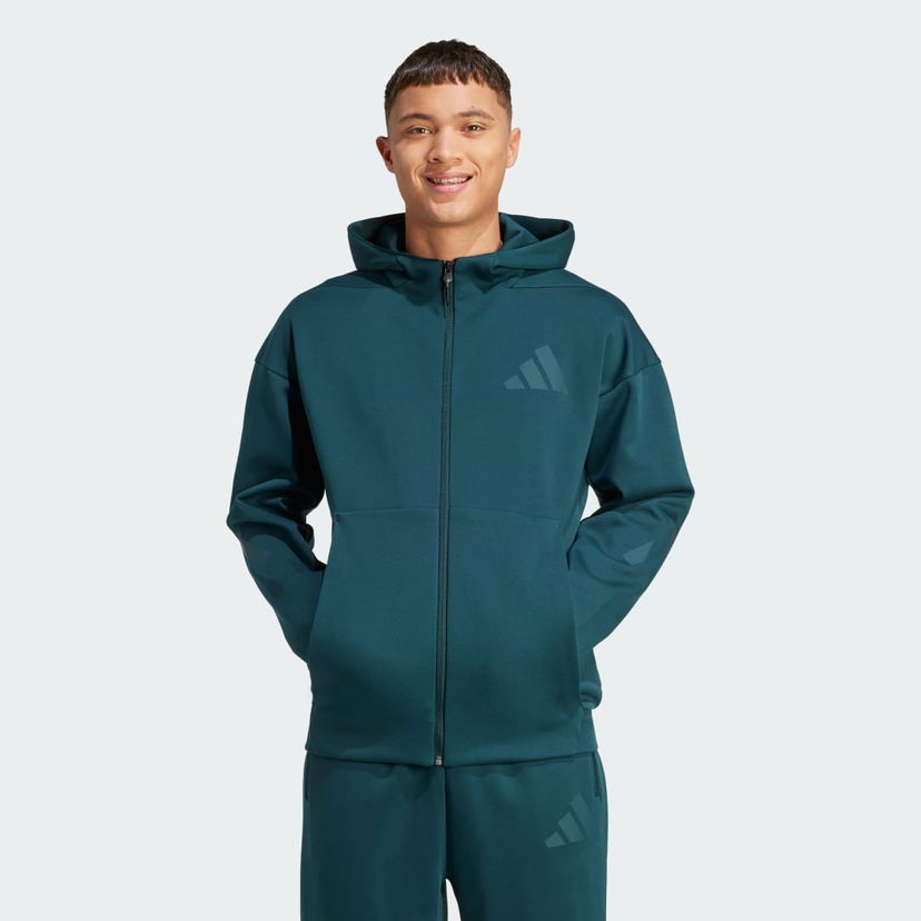 Яке adidas Performance Z.N.E. Full-Zip Hooded Jacket Зелено | KB3709