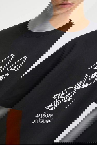 Тениска MAISON KITSUNÉ Party Fox Comfort Graphic T-Shirt Черно | PM00116KJ7025, 3