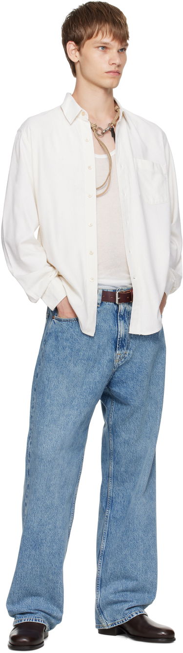 Риза OUR LEGACY Our Legacy Classic Silk Shirt Бяло | COCSWS, 4