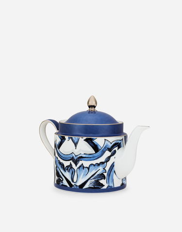Домашен декор Dolce & Gabbana Porcelain Teapot With Floral Print Синьо | TC0127TCA39UB004, 2