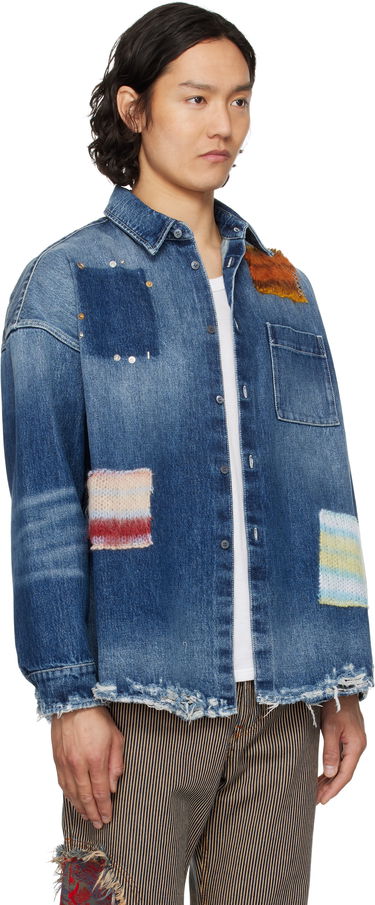 Риза Marni Marni Patched Denim Shirt Синьо | CUJU0061LX USCX01, 1