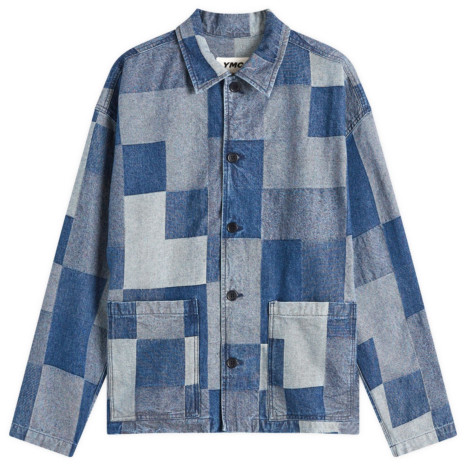 Риза YMC Pj Patchwork Overshirt Синьо | P2XAC-40, 0