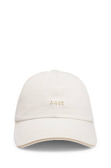 Шапка с козирка BOSS BOSS Cotton-twill Cap with Metal Logo Бяло | 50533367, 0