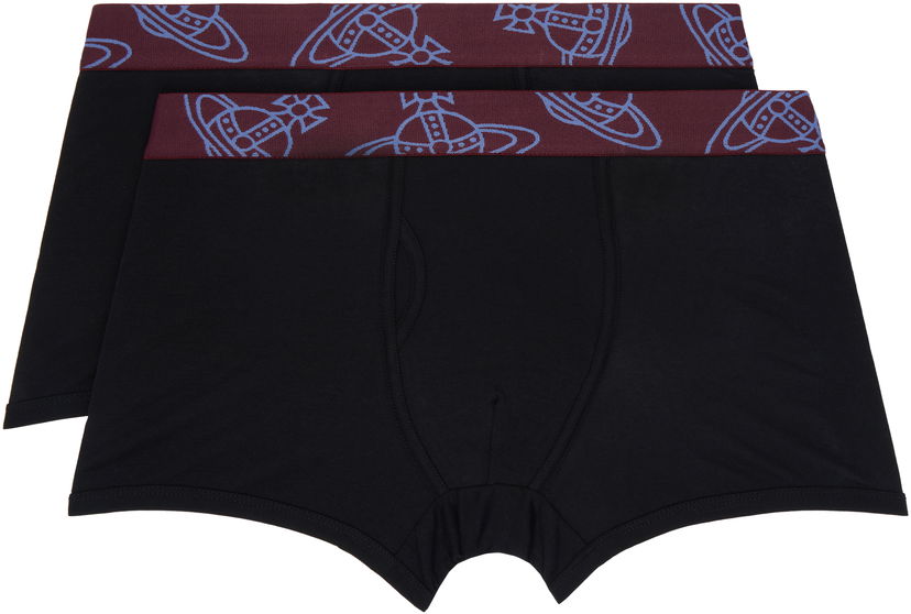 Боксерки Vivienne Westwood Two-Pack Orb Boxer Briefs Черно | 8106001R-J002Y-